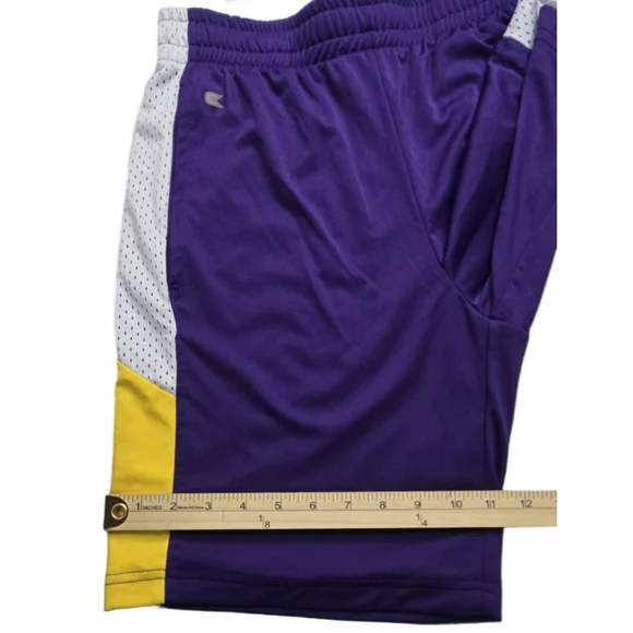 LSU Tigers Colosseum Athletic Shorts Mens M Purple NCAA Basketball Gym Training - Picture 7 of 11